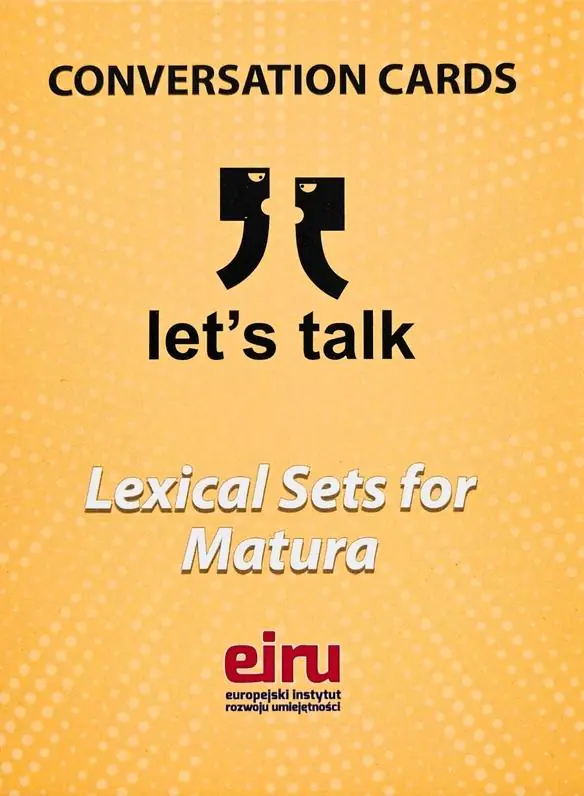 Książka - Karty Konwersacyjne - Let's talk - LEXICAL SETS FOR MATURA