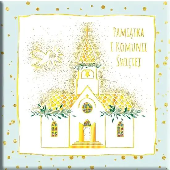 Książka - Książeczka KWD Pamiątka Komunijna Kościół miętowy