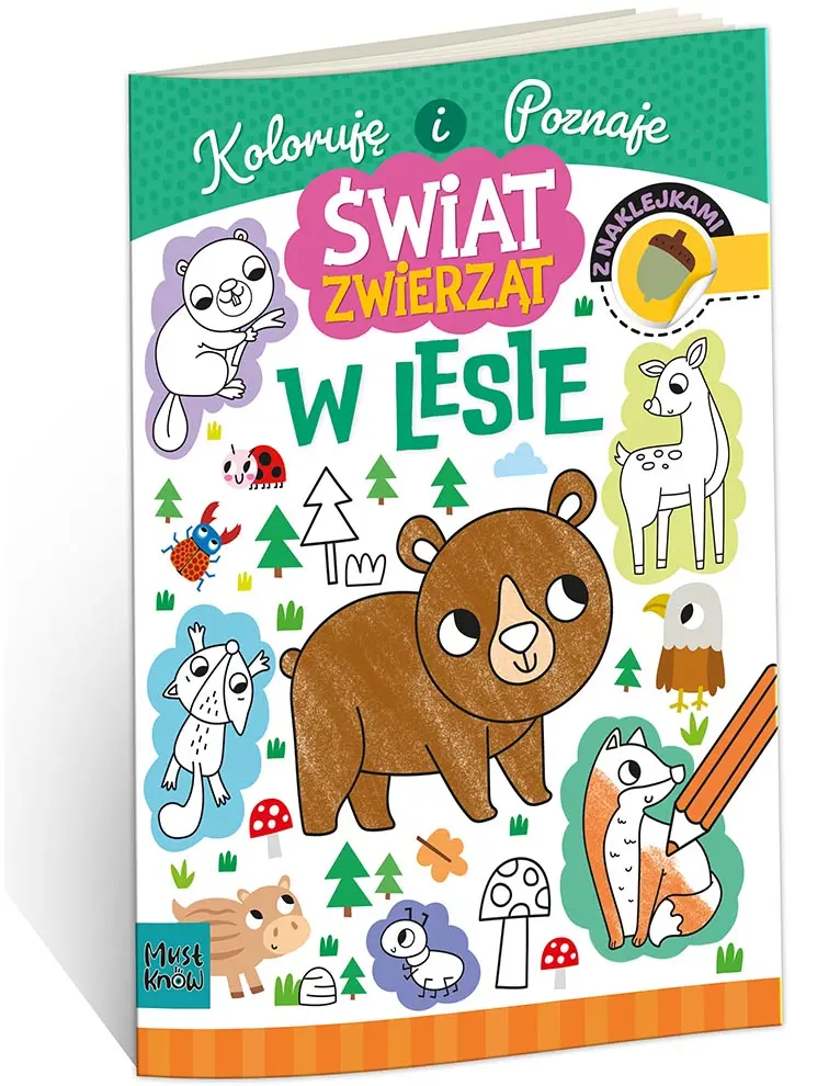 Książka - Kolorowanka A4 Świat Zwierząt w lesie