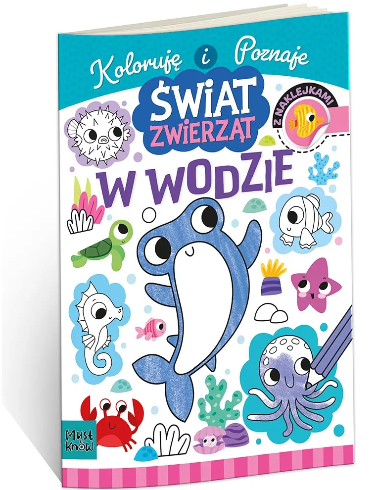 Książka - Koloruję i poznaje. Świat zwierząt. W wodzie