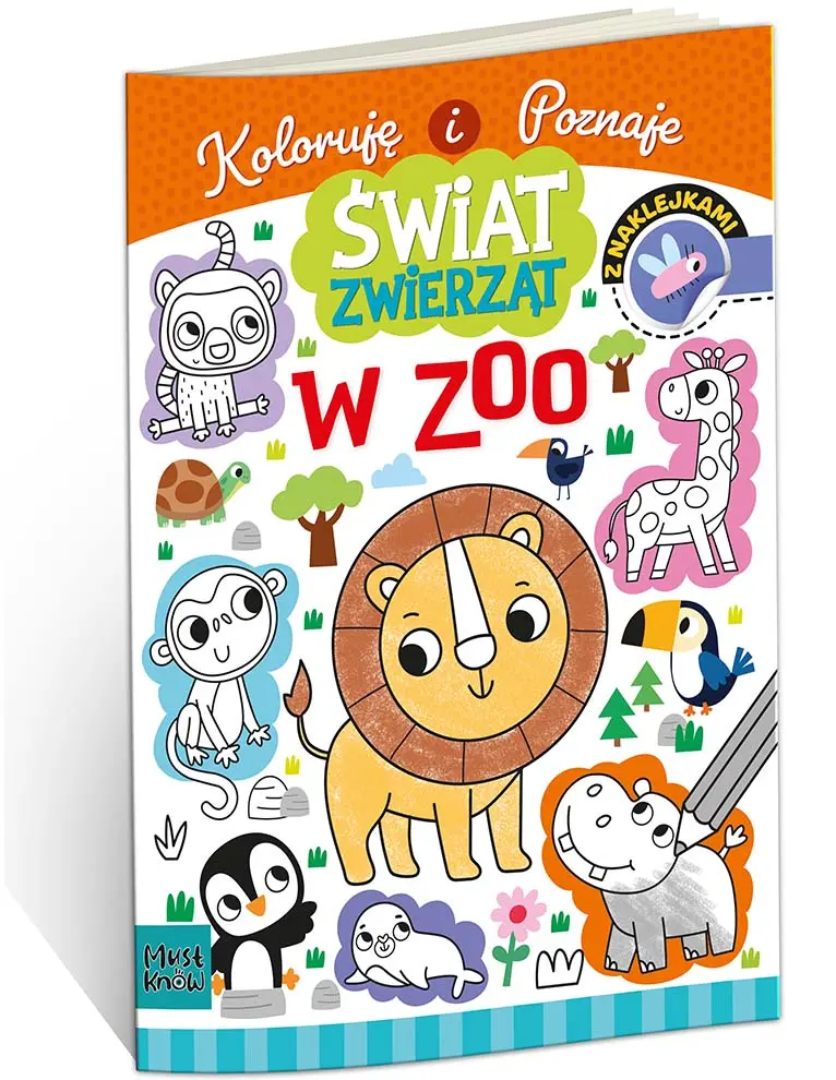Książka - Kolorowanka A4 Świat Zwierząt w ZOO