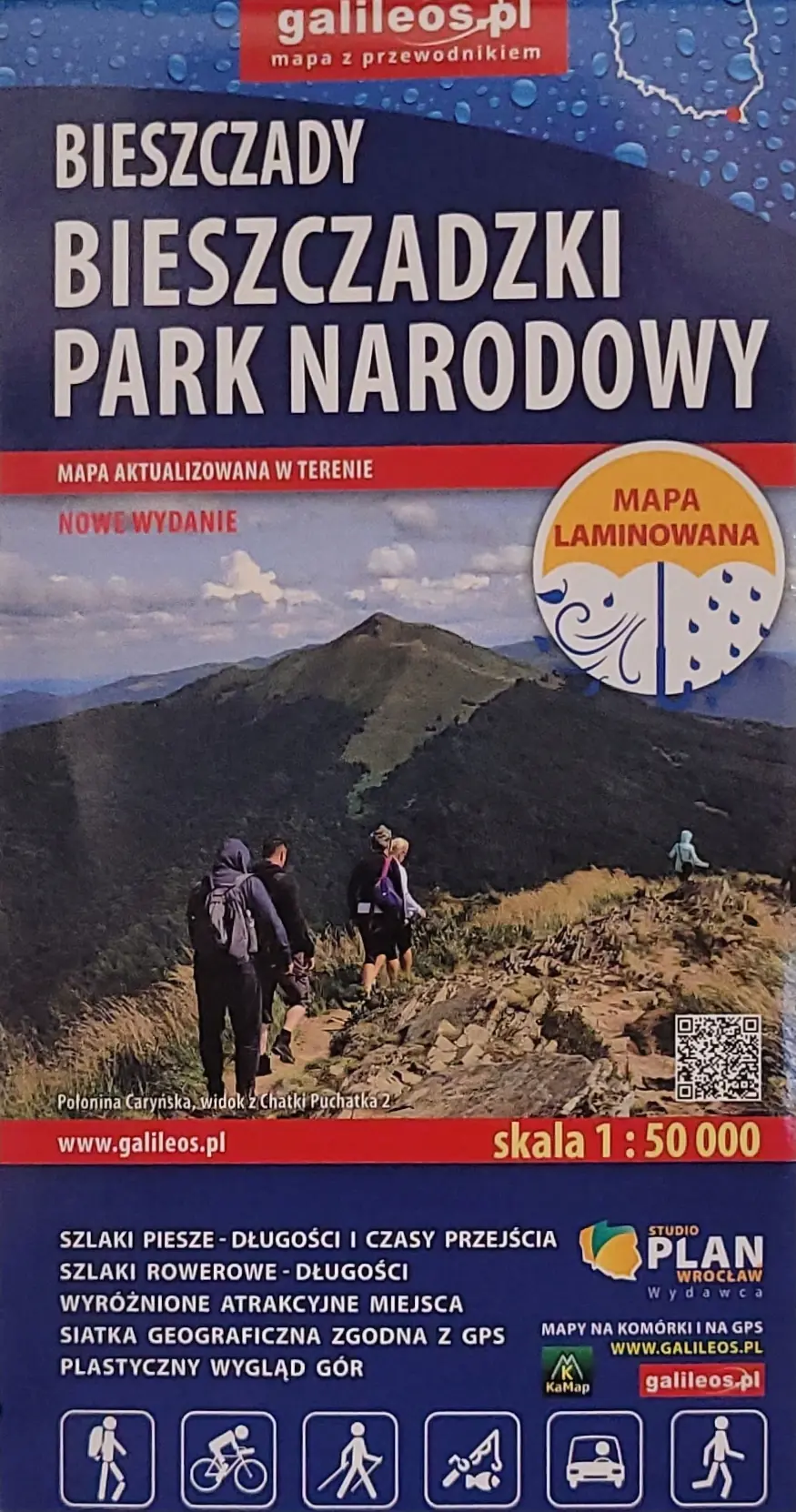 Książka - Bieszczadzki Park Narodowy - mapa laminowana 2025