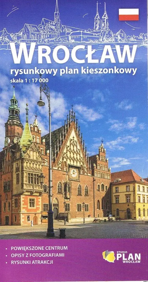 Książka - Wrocław - plan kieszonkowy rysunkowy PL - 2025