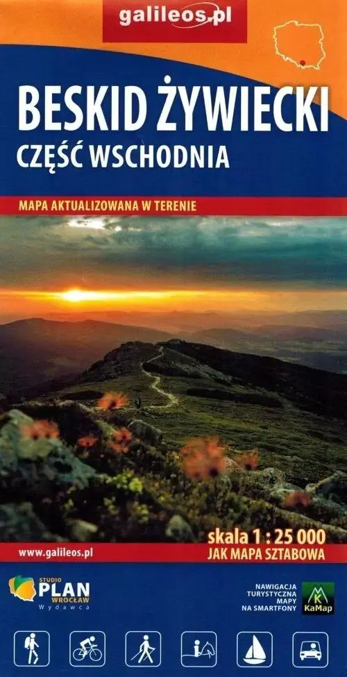 Książka - Beskid Żywiecki Część wschodnia. Mapa turystyczna w skali 1:25 000