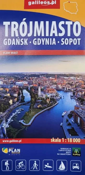 Książka - Plan Trójmiasto - Gdańsk - Gdynia - Sopot 1:17 000