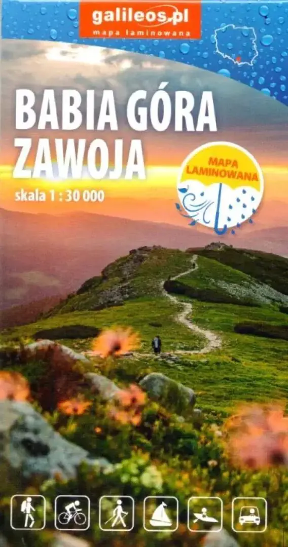 Książka - Mapa turystyczna- Babia Góra i Zawoja 1:30000