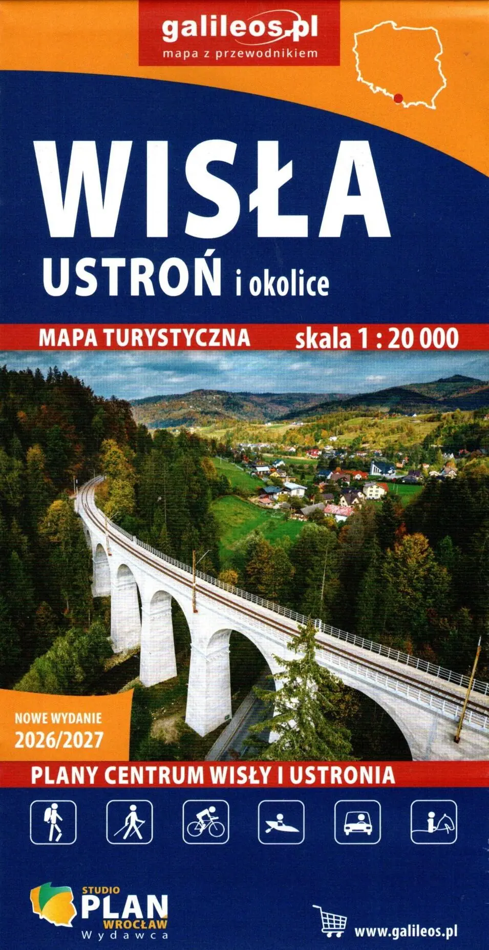 Książka - Wisła Ustroń. Mapa turystyczna w skali 1:20 000