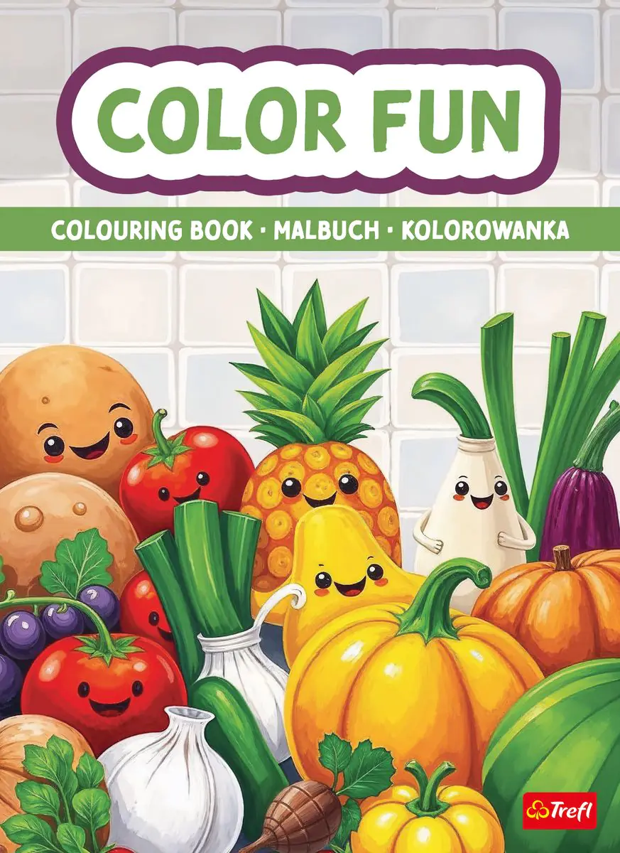 Książka - Owoce i warzywa. Kolorowanka. Malbuch. Colouring book