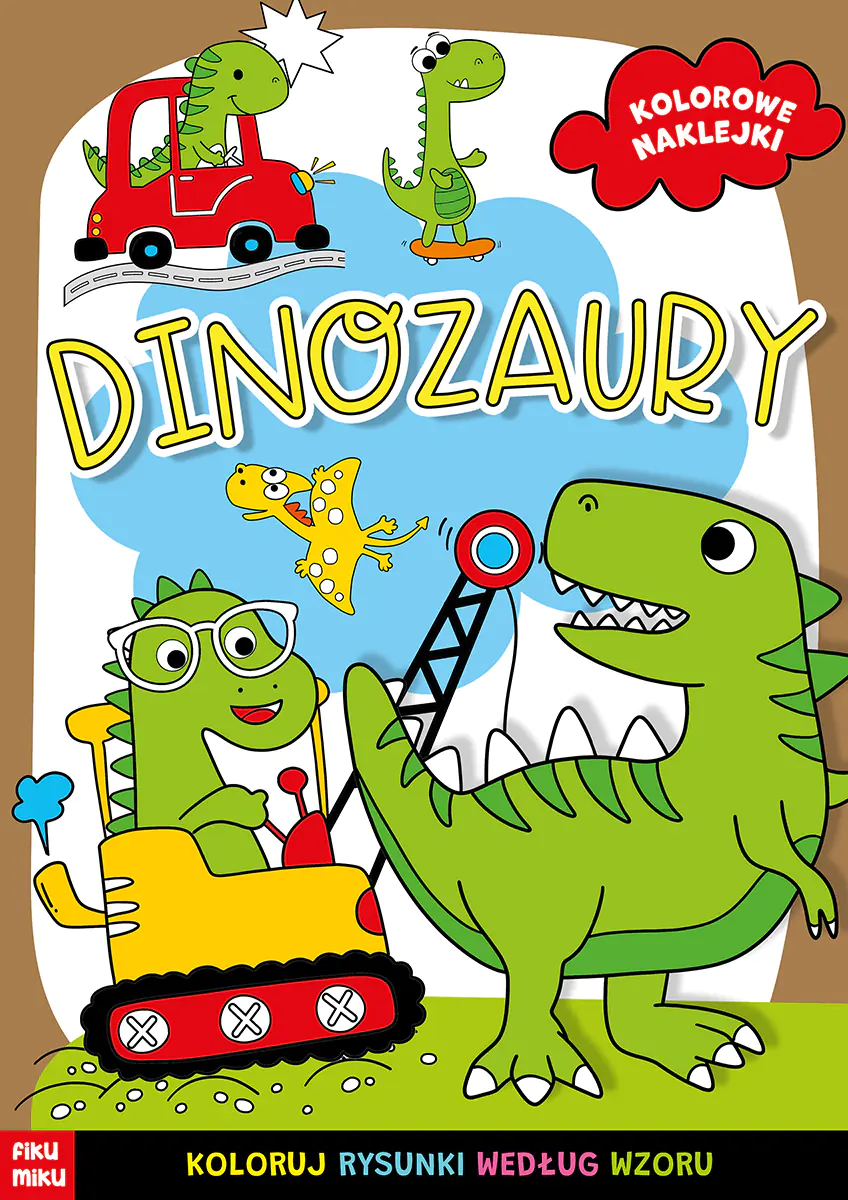 Książka - Dinozury. Kolorowe naklejki
