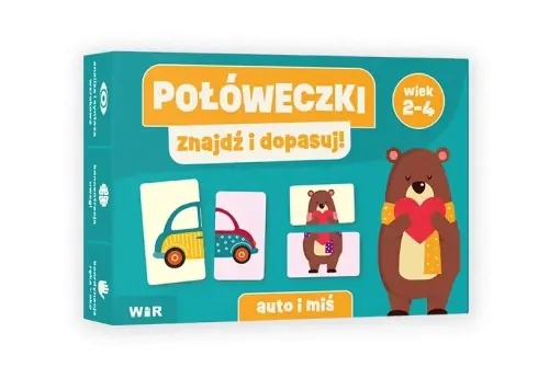 Książka - Połóweczki Znajdź i dopasuj! Auto i Miś