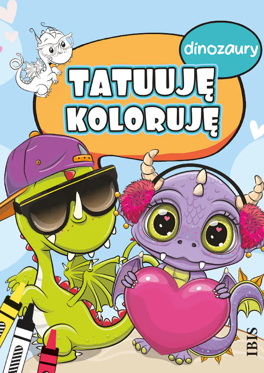 Książka - Dinozaury. Tatuuję - koloruję