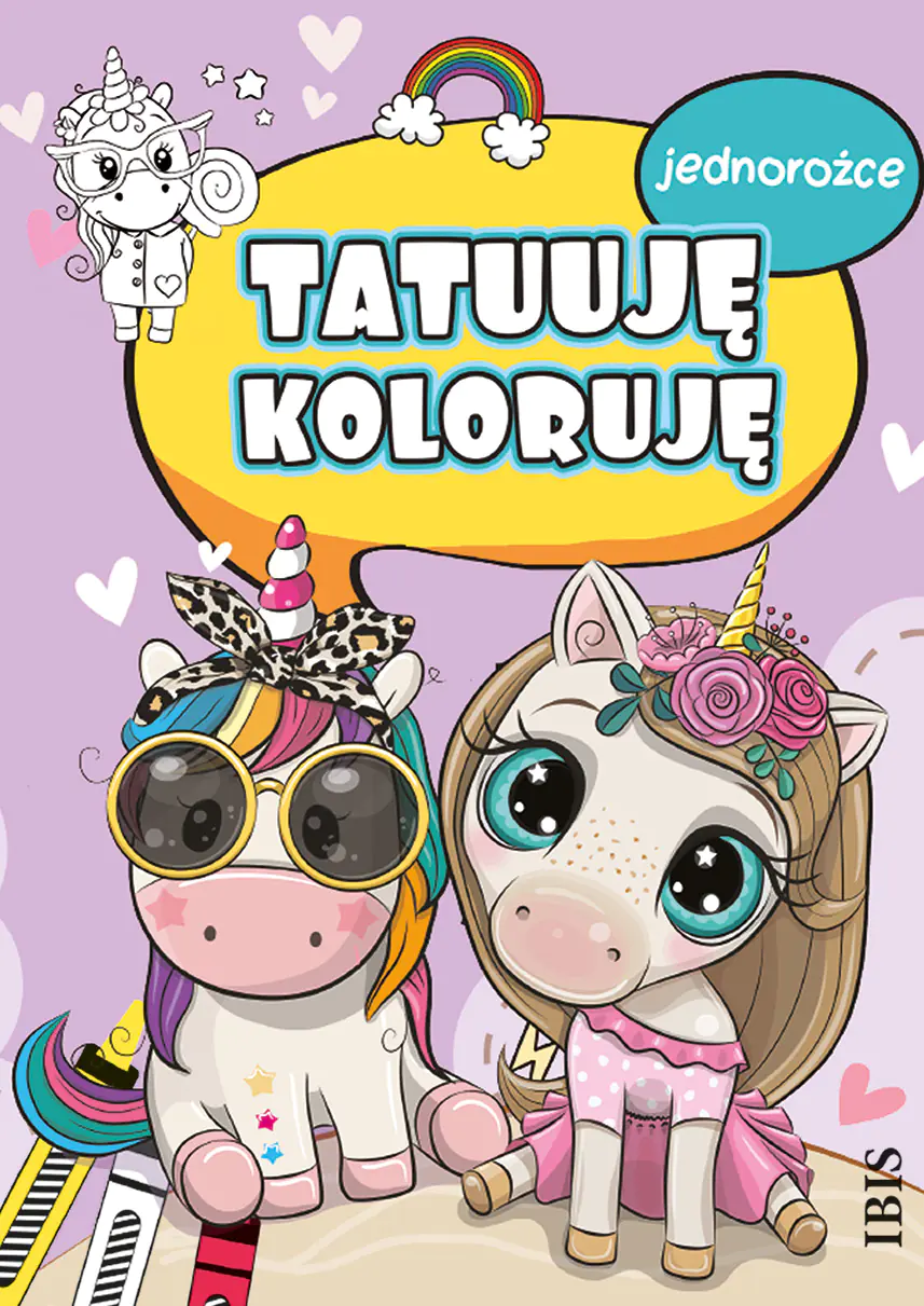 Książka - Jednorożce. Tatuuję - koloruję