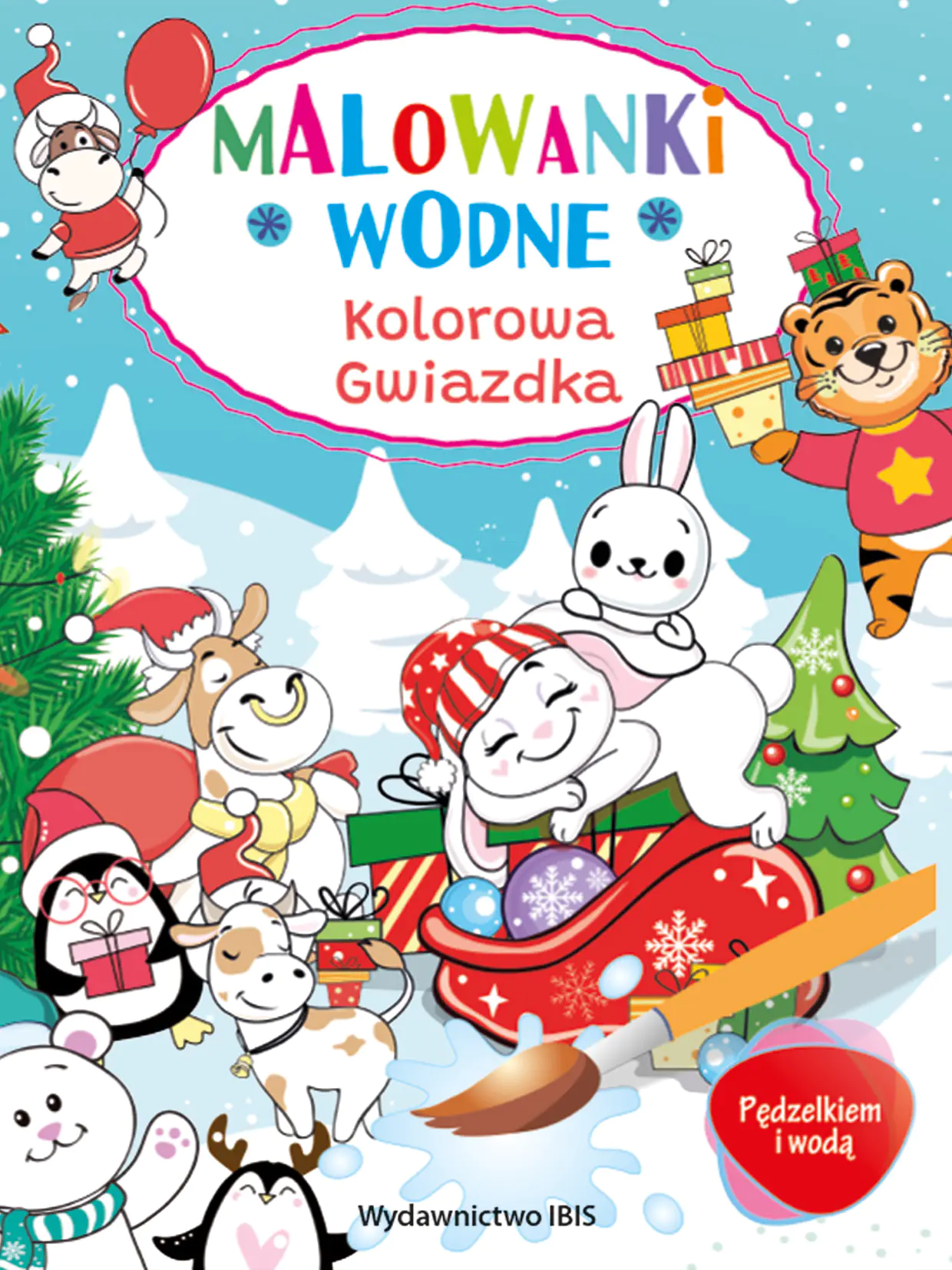 Książka - Kolorowa gwiazdka. Malowanki wodne. Pędzelkiem i wodą