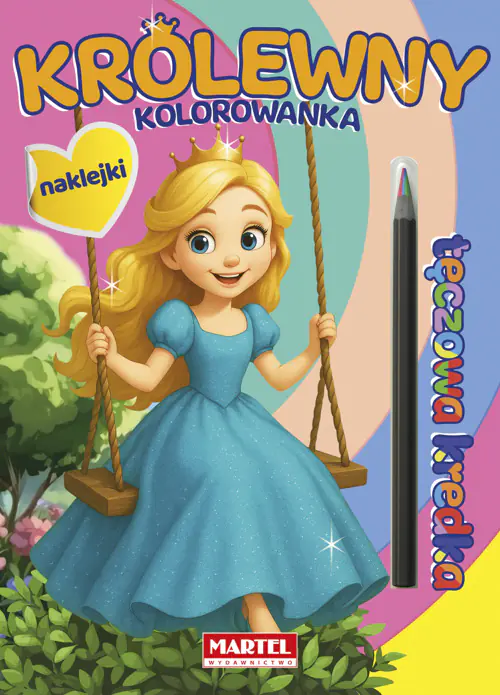 Książka - Tęczowa kredka. Królewny z naklejkami