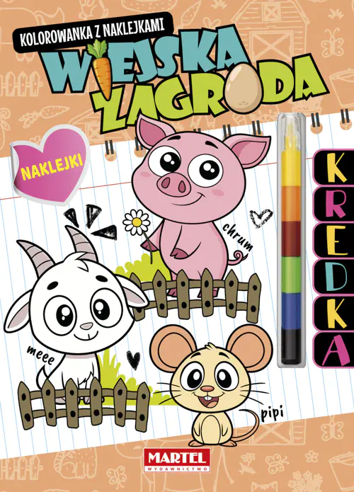 Książka - Modułowa kredka. Wiejska zagroda z naklejkami