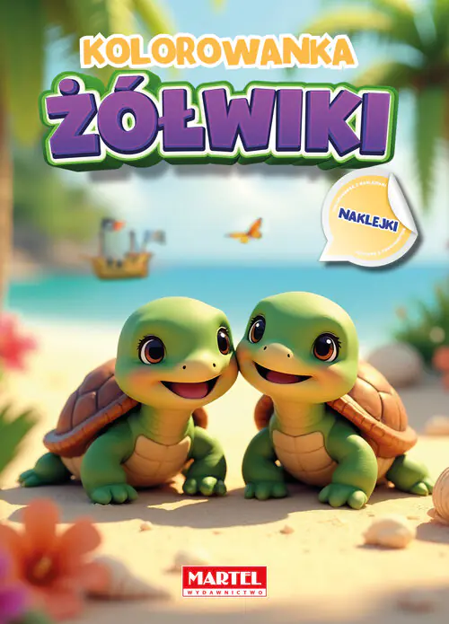 Książka - Żółwiki z naklejkami. Kolorowanka