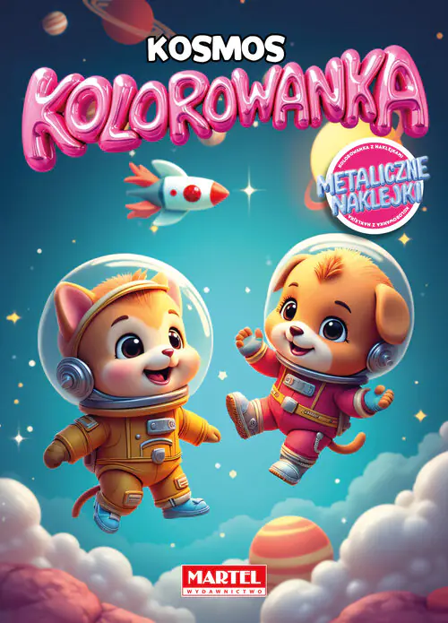 Książka - Kosmos. Kolorowanka z naklejkami metalicznymi