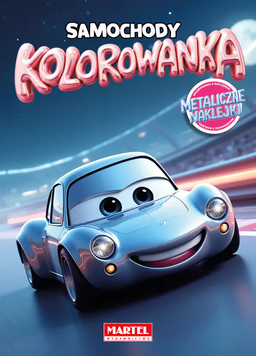 Książka - Samochody. Kolorowanka z naklejkami metalicznymi