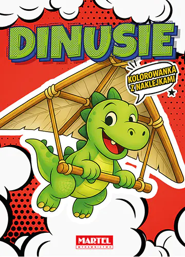 Książka - Kolorowanka komiksowa. Dinusie z naklejkami