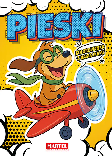 Książka - Kolorowanka komiksowa. Pieski z naklejkami