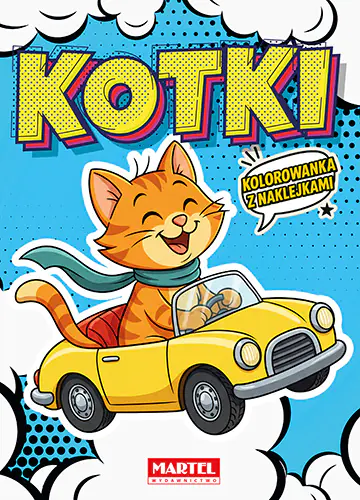 Książka - Kolorowanka komiksowa. Kotki z naklejkami
