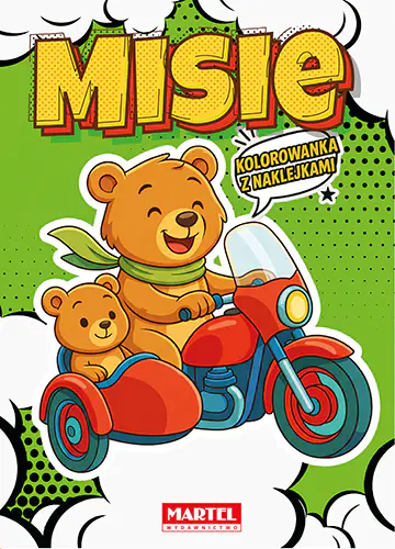 Książka - Kolorowanka komiksowa. Misie z naklejkami