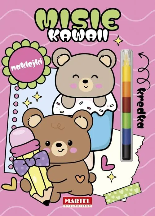 Książka - Kawaii misie z naklejkami. Modułowa kredka