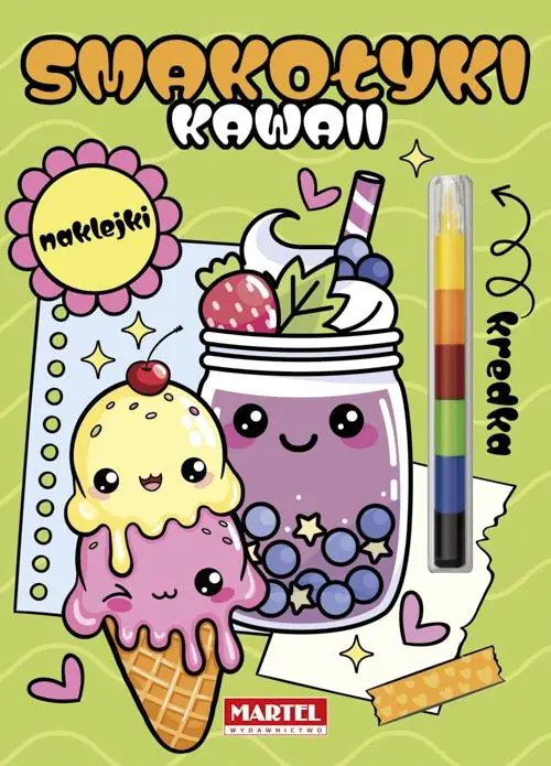 Książka - Kawaii smakołyki z naklejkami. Modułowa kredka