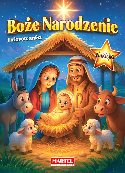 Książka - Boże Narodzenie Szopka z naklejkami
