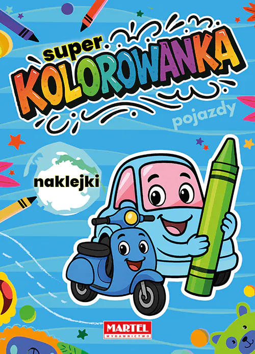 Książka - Super kolorowanka. Pojazdy z naklejkami