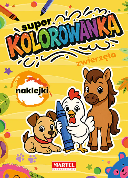 Książka - Super kolorowanka. Zwierzęta z naklejkami