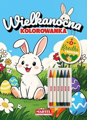Książka - Kolorowanka wielkanocna z kredkami i naklejkami