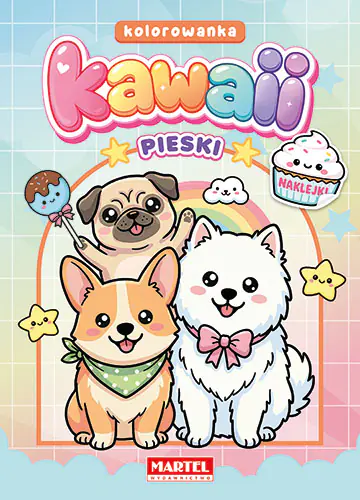 Książka - Kawaii. Pieski z naklejkami