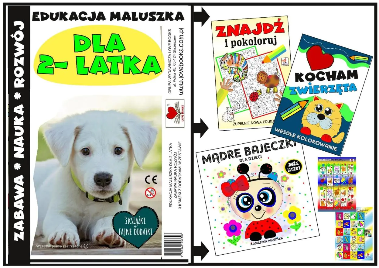Książka - Edukacja maluszka - zestaw książek dla 2 latka