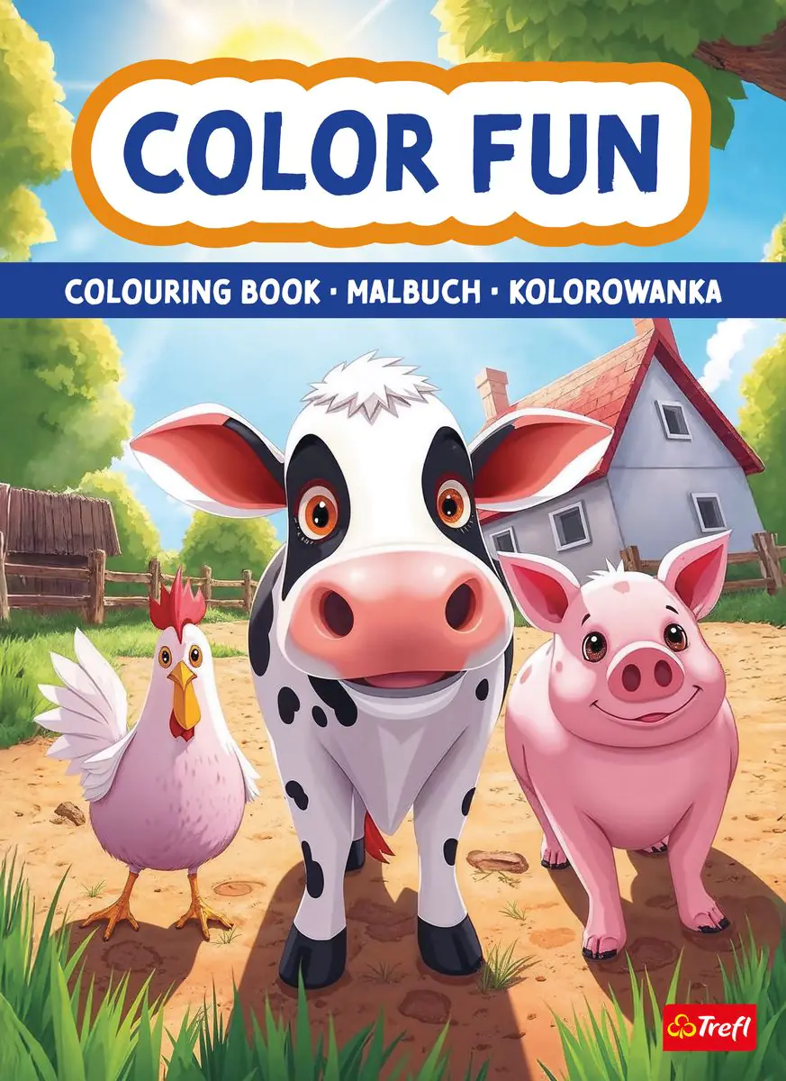 Książka - Zwierzęta na farmie. Kolorowanka. Malbuch. Colouring book
