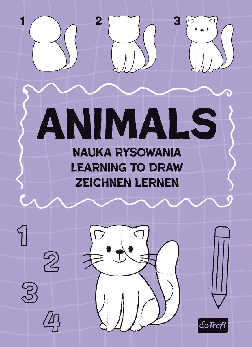 Książka - Zwierzęta. Nauka rysowania. Learning to draw