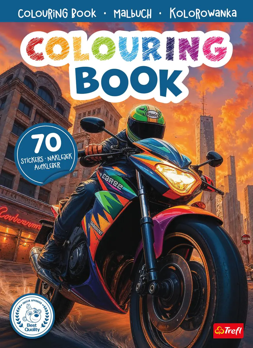 Książka - Motocykle. Kolorowanka z naklejkami