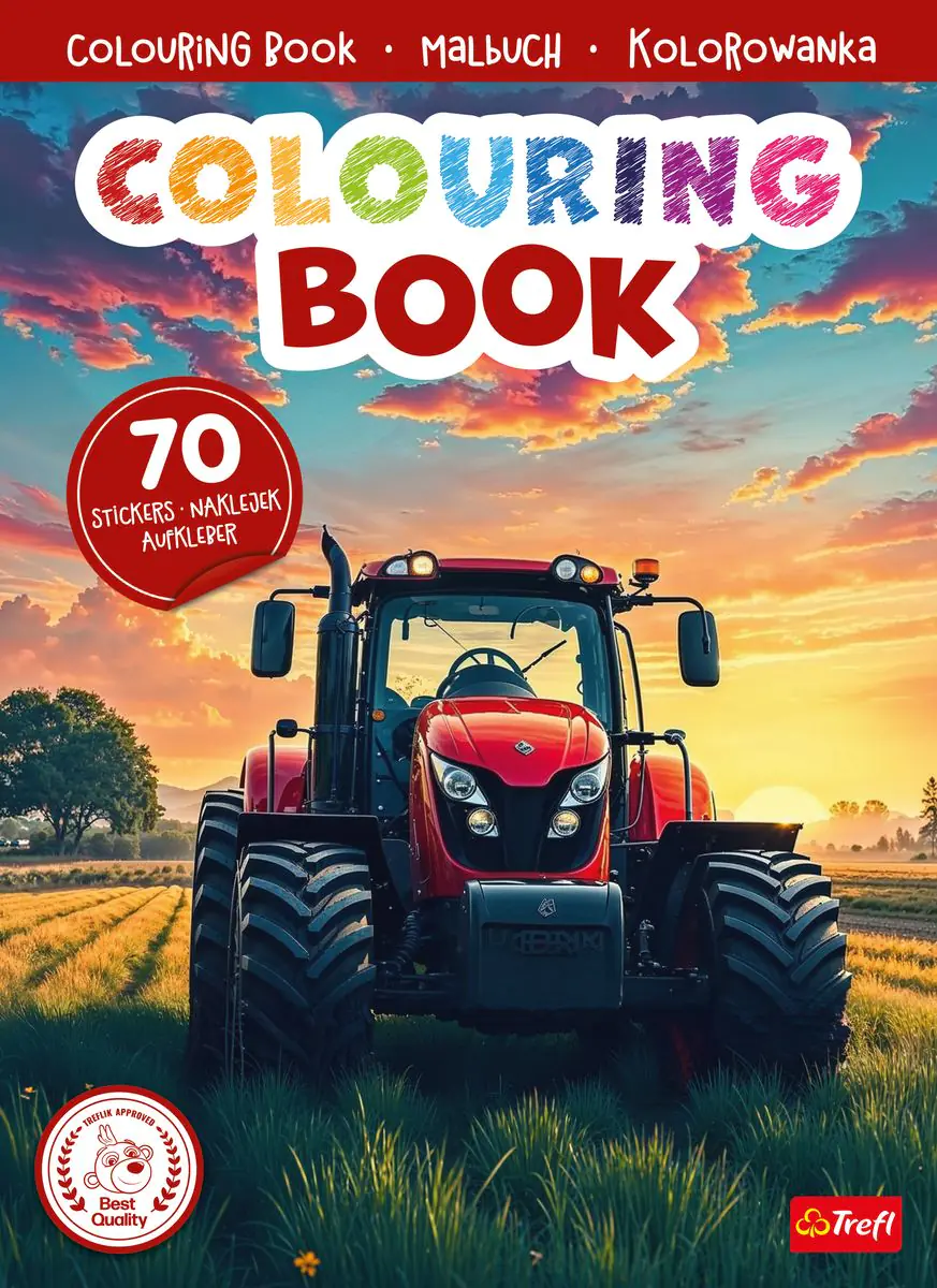 Książka - Ciągniki Kolorowanka z naklejkami
