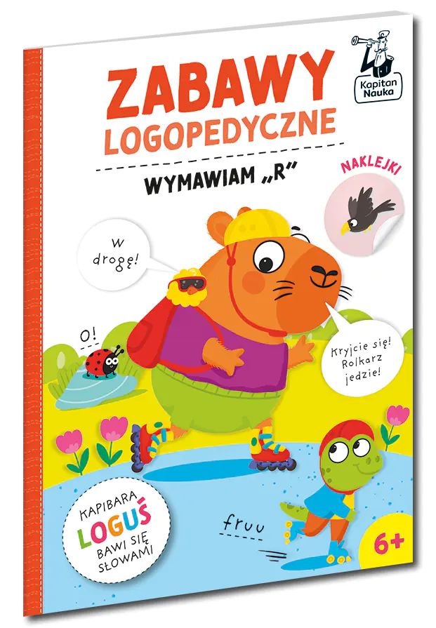 Książka - Wymawiam r. Kapitan Nauka. Zabawy logopedyczne. Kapibara Loguś