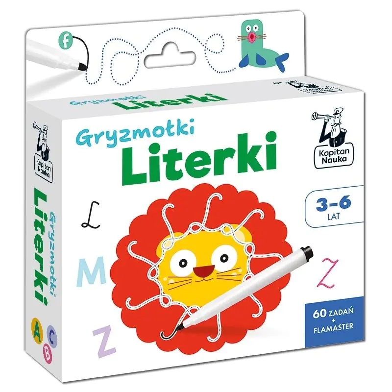 Książka - Literki. Kapitan Nauka. Gryzmołki
