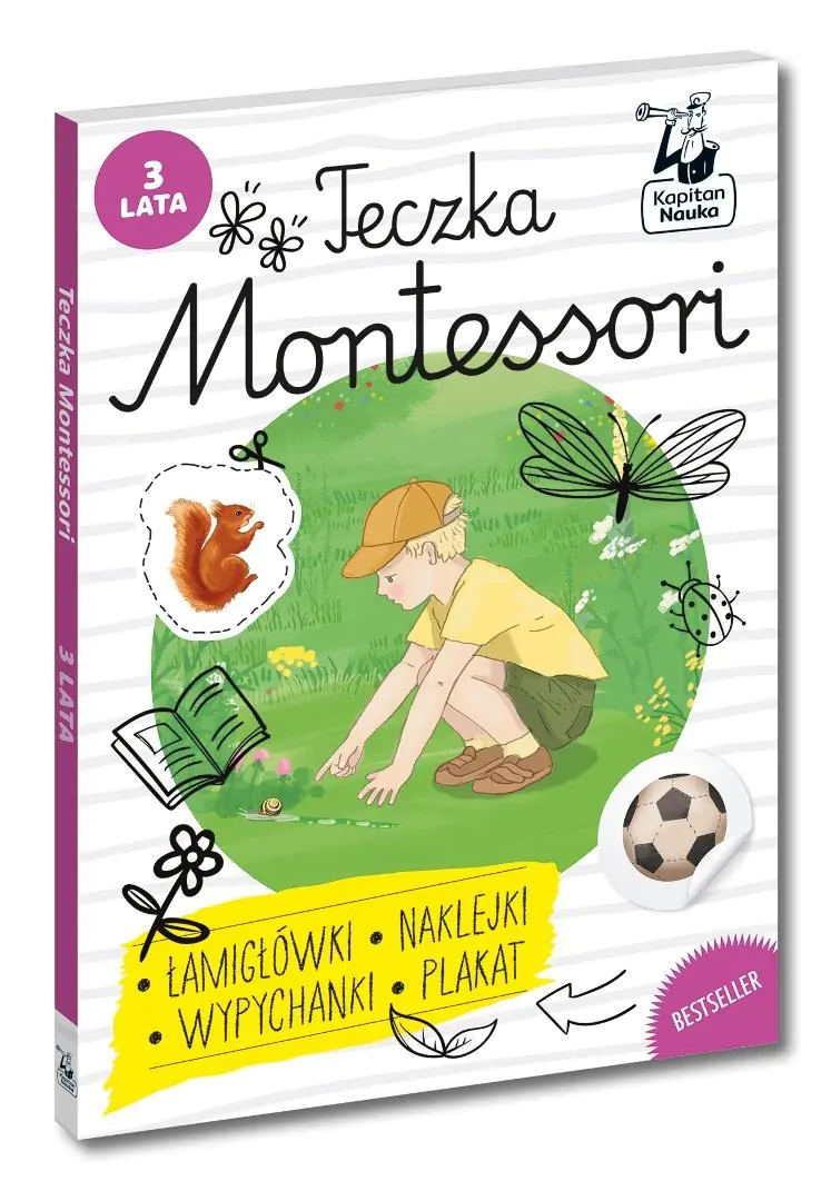 Książka - Teczka Montessori. 3 lata. Kapitan Nauka. SuperQuiz