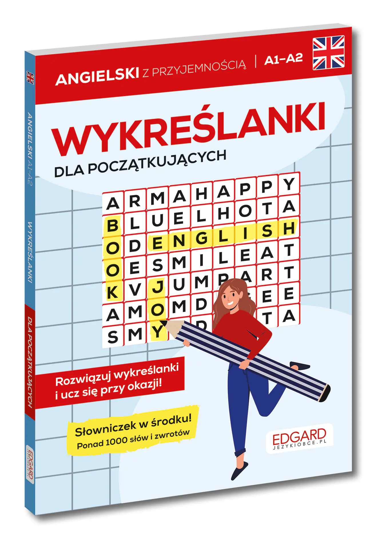 Książka - Angielski. Wykreślanki dla początkujących A1-A2