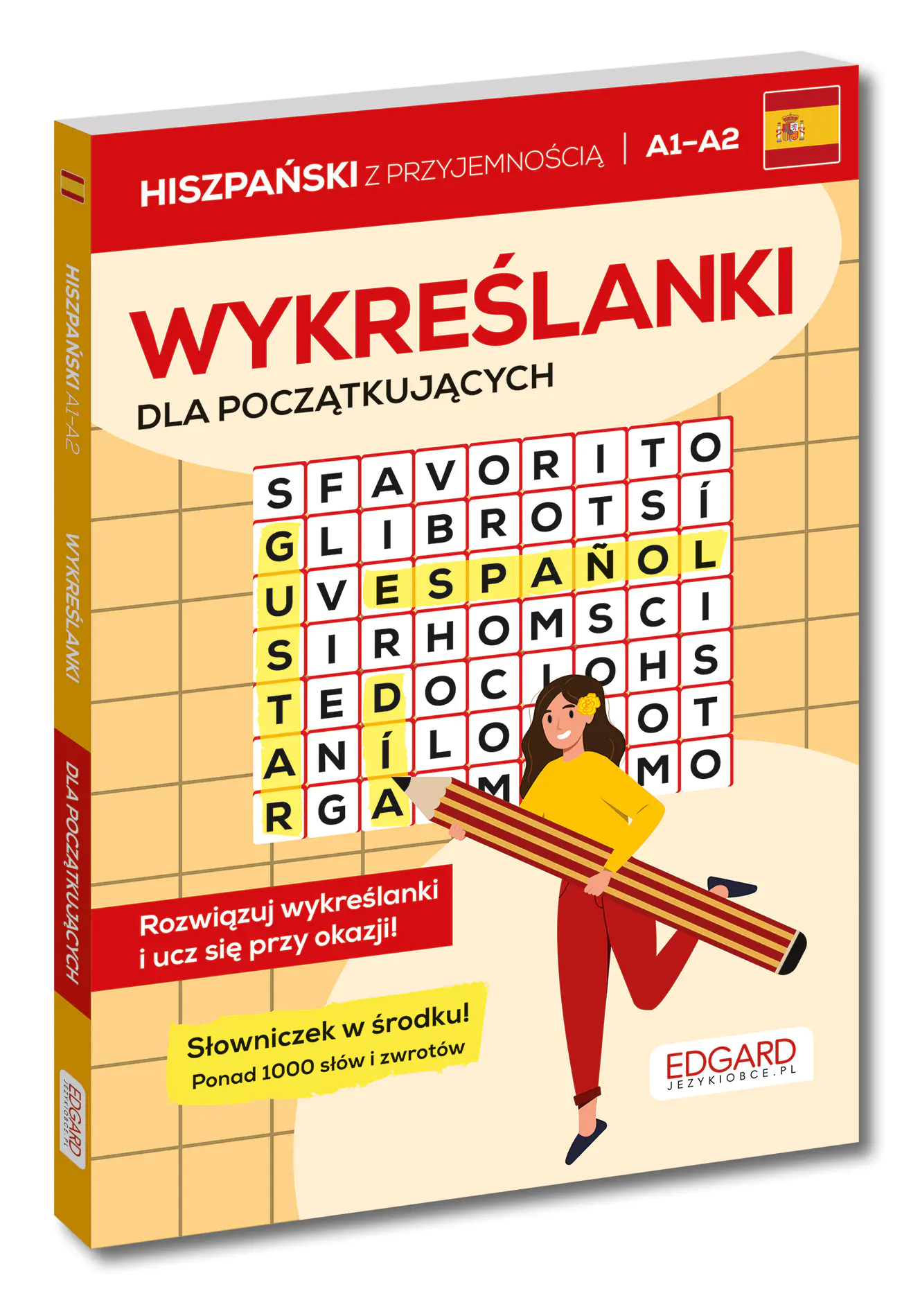 Książka - Hiszpański. Wykreślanki dla początkujących A1&ndash;A2