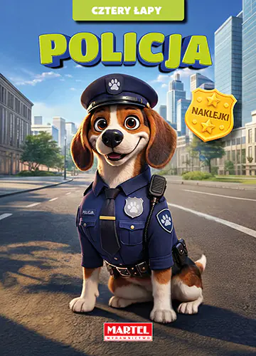 Książka - Cztery łapy. Policja z naklejkami