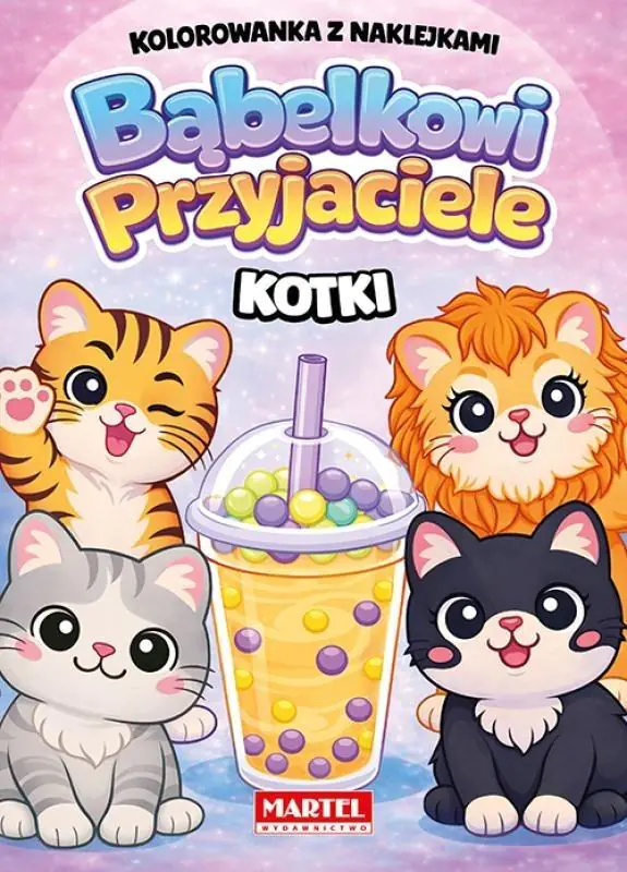 Książka - Kolorowanka z naklejkami. Bąbelkowi przyjaciele. Kotki