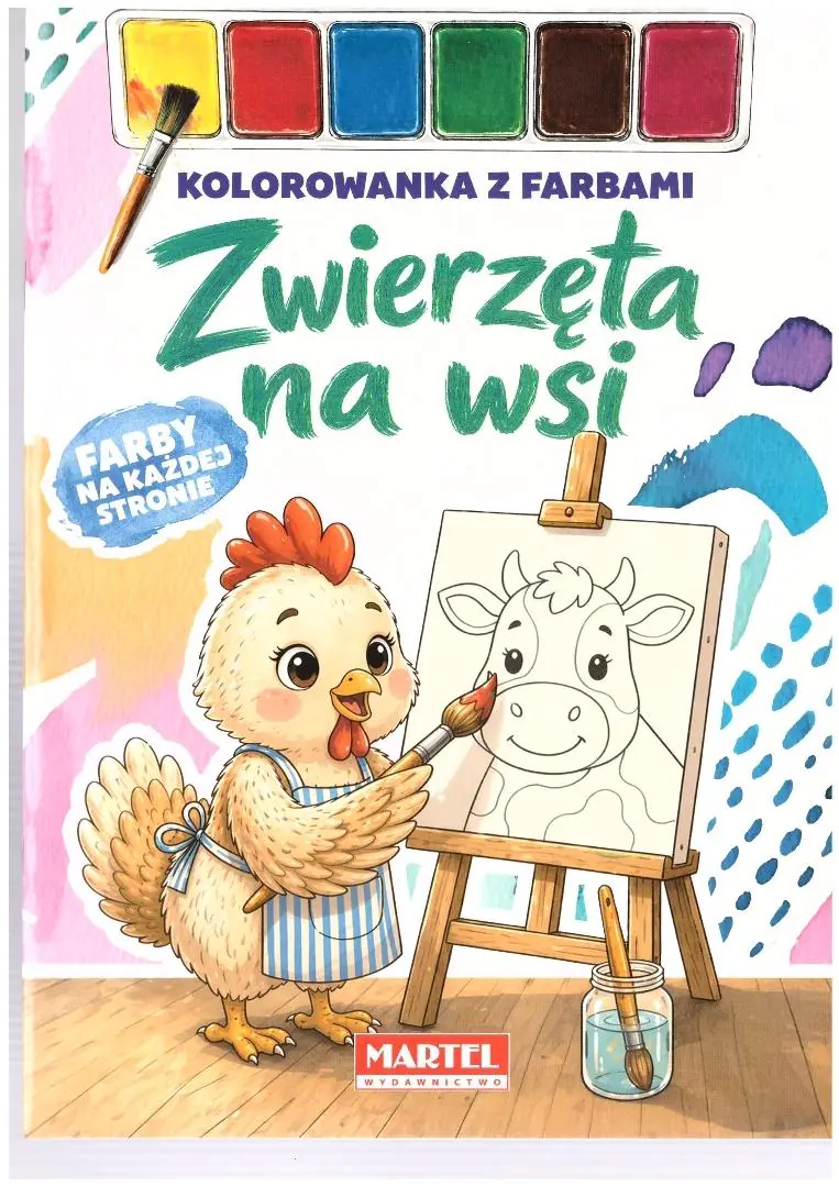 Książka - Kolorowanka z farbami Zwierzęta na wsi
