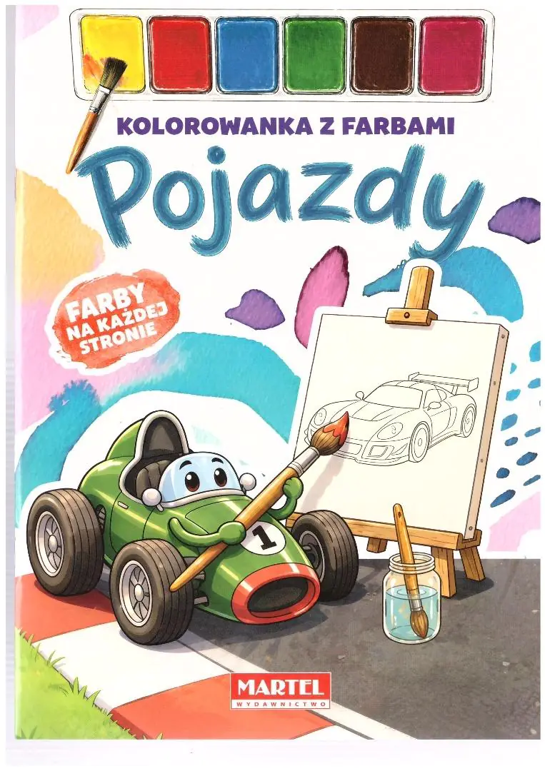 Książka - Kolorowanka z farbami Pojazdy