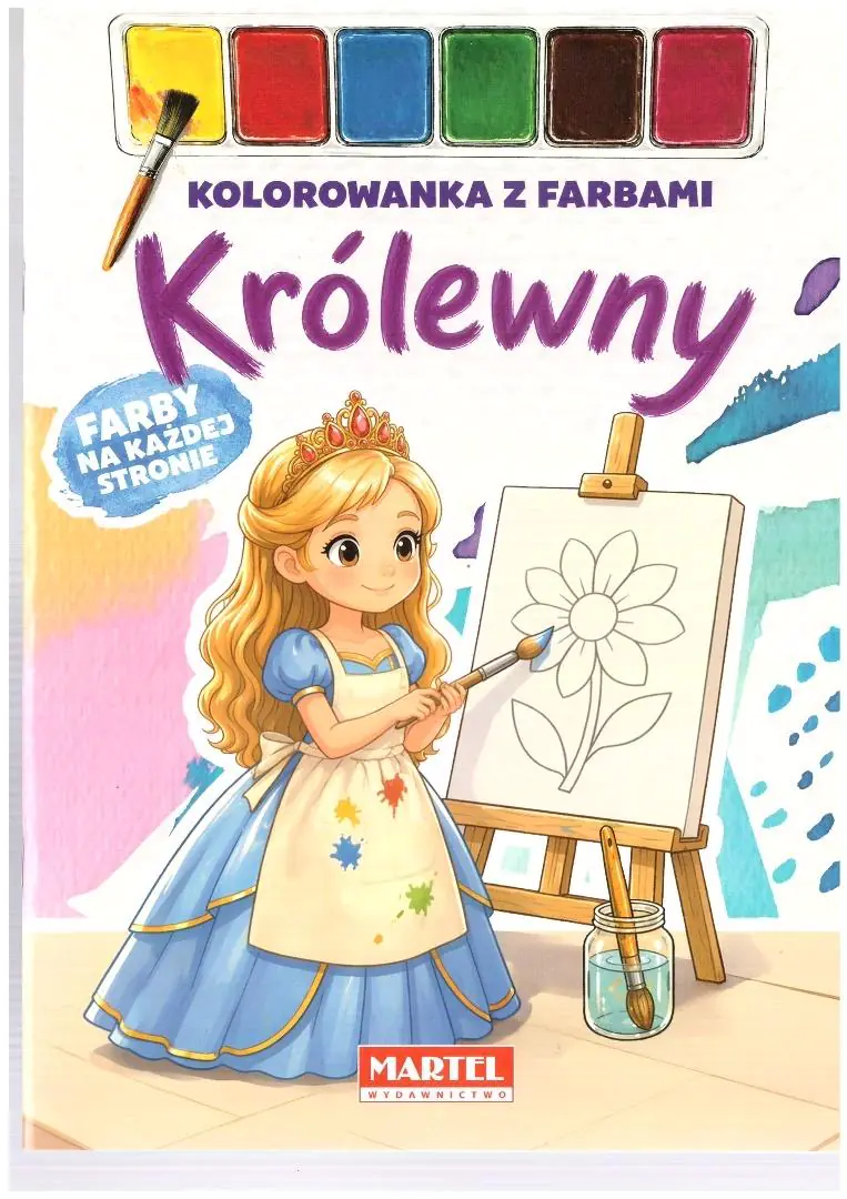 Książka - Kolorowanka z farbami Królewny