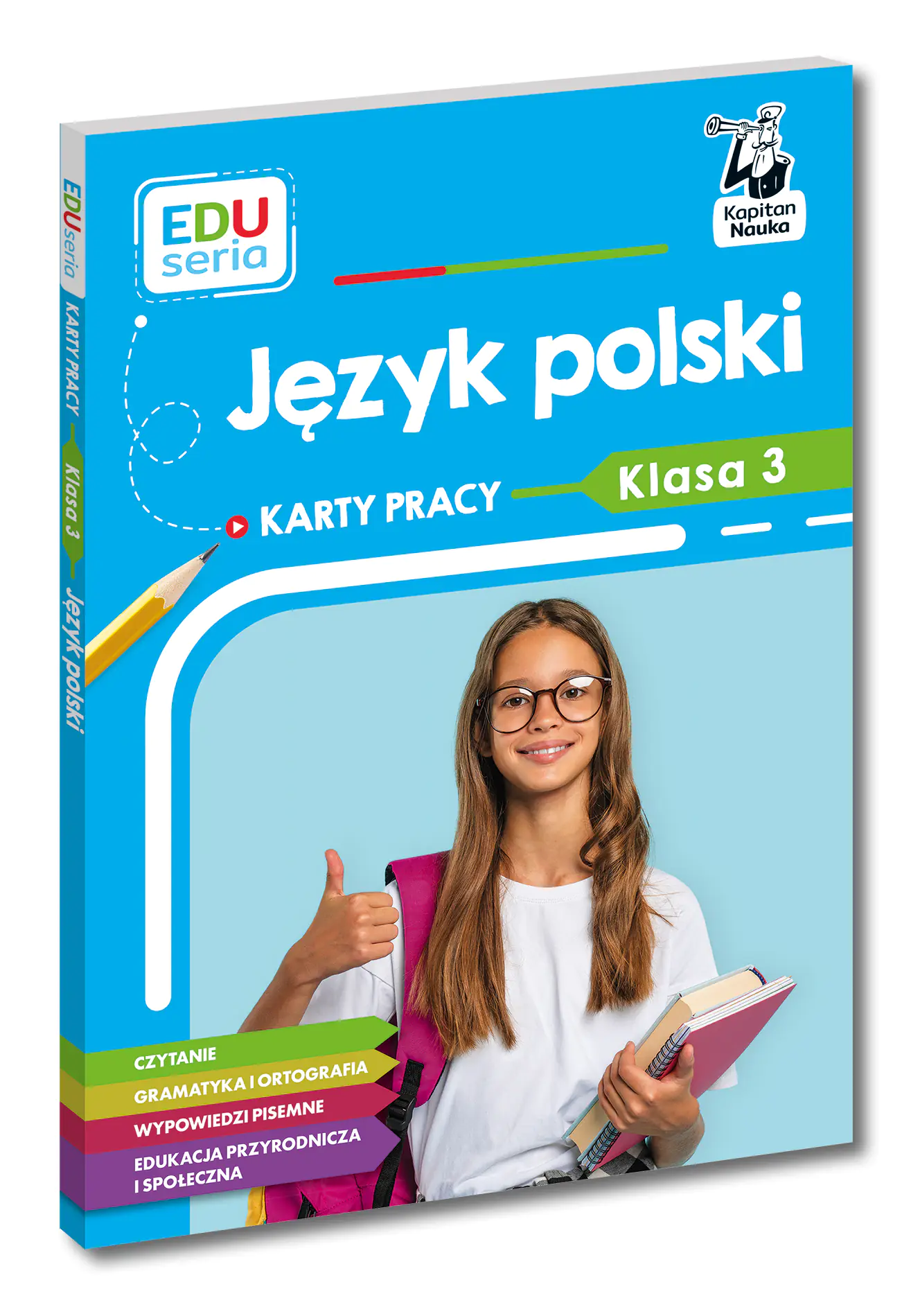 Książka - Język polski. Karty pracy. Klasa 3. Kapitan Nauka. EDUseria