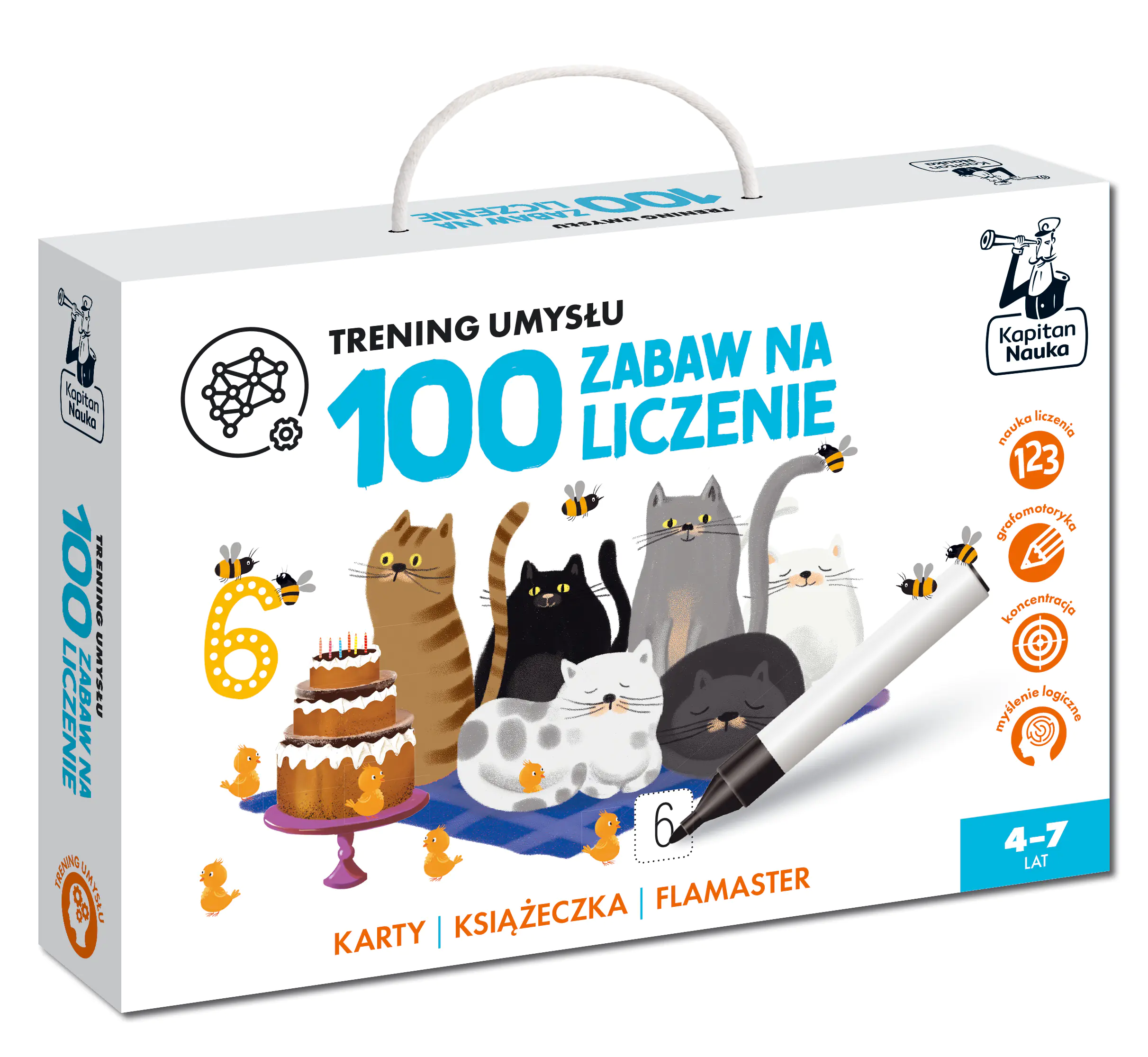 Książka - 100 zabaw na liczenie. Kapitan Nauka. Trening umysłu